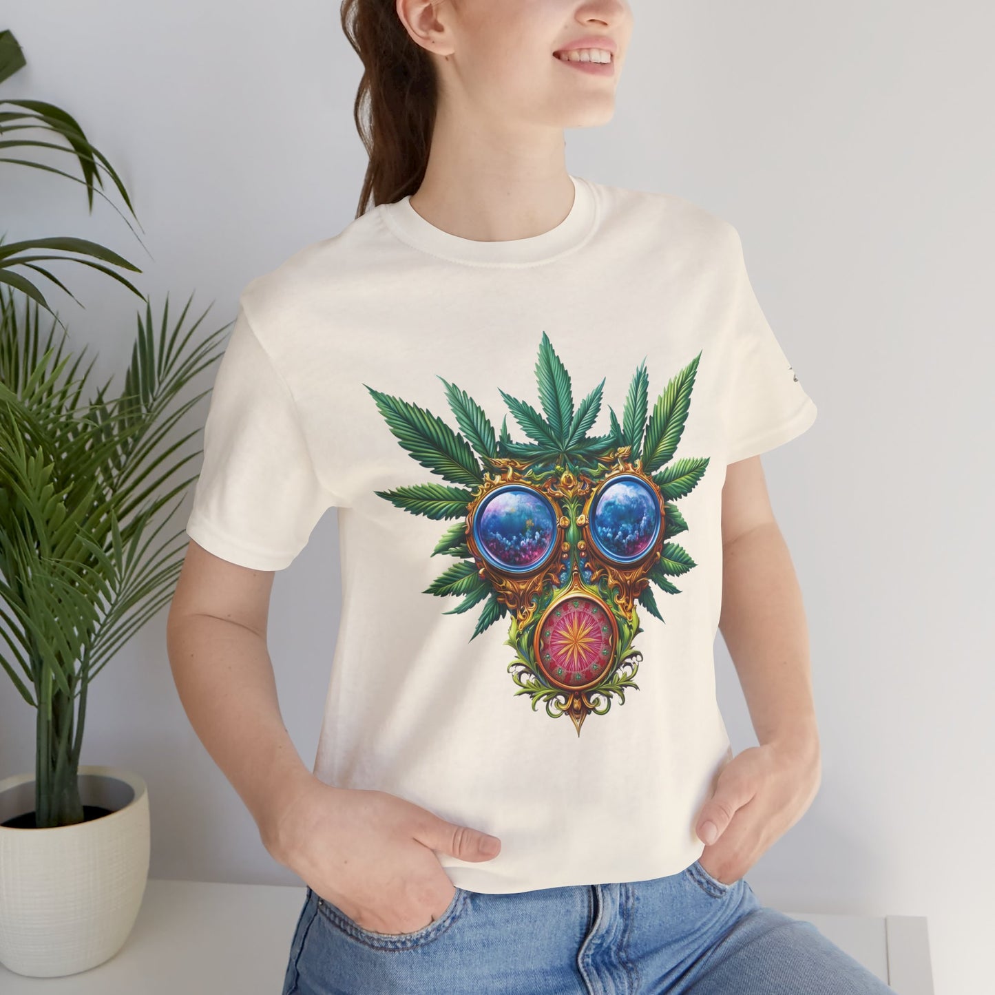 Third Eye Vision T-Shirt - Premium Airlume Cotton Cannabis Kaleidoscope Art Tee