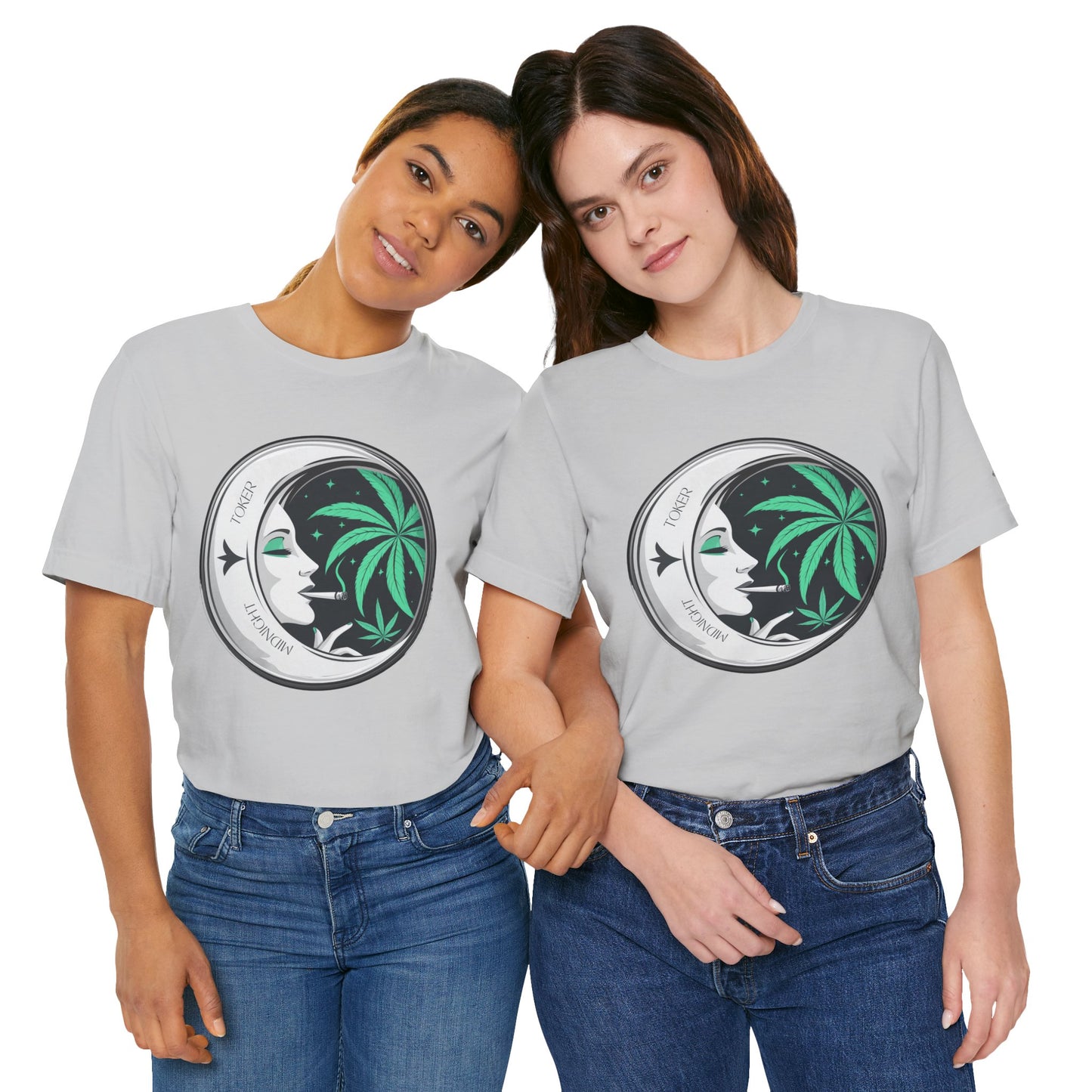 Toker Girl Coin Tee - Vintage Cannabis Portrait Art Design | High Roller
