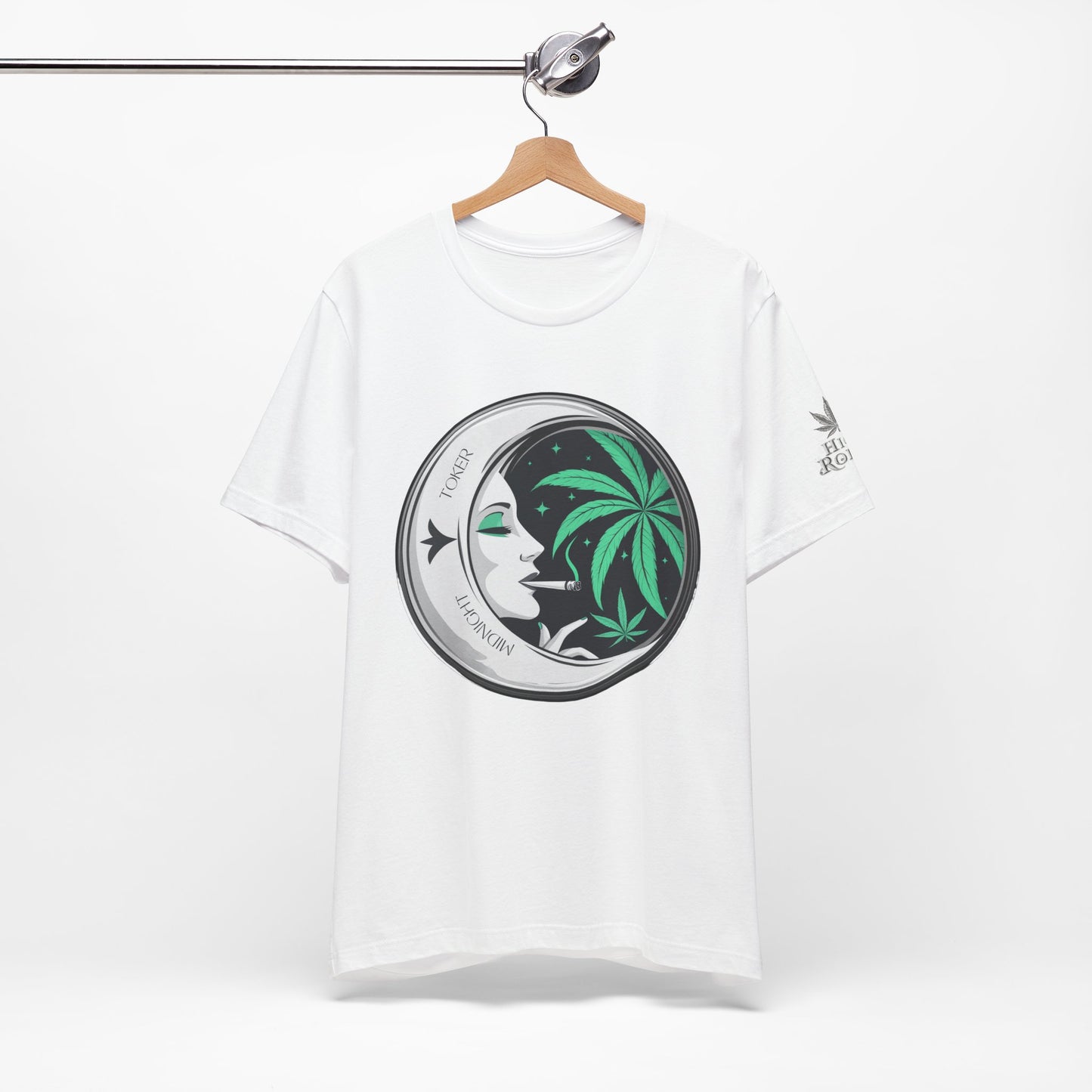 Toker Girl Coin Tee - Vintage Cannabis Portrait Art Design | High Roller