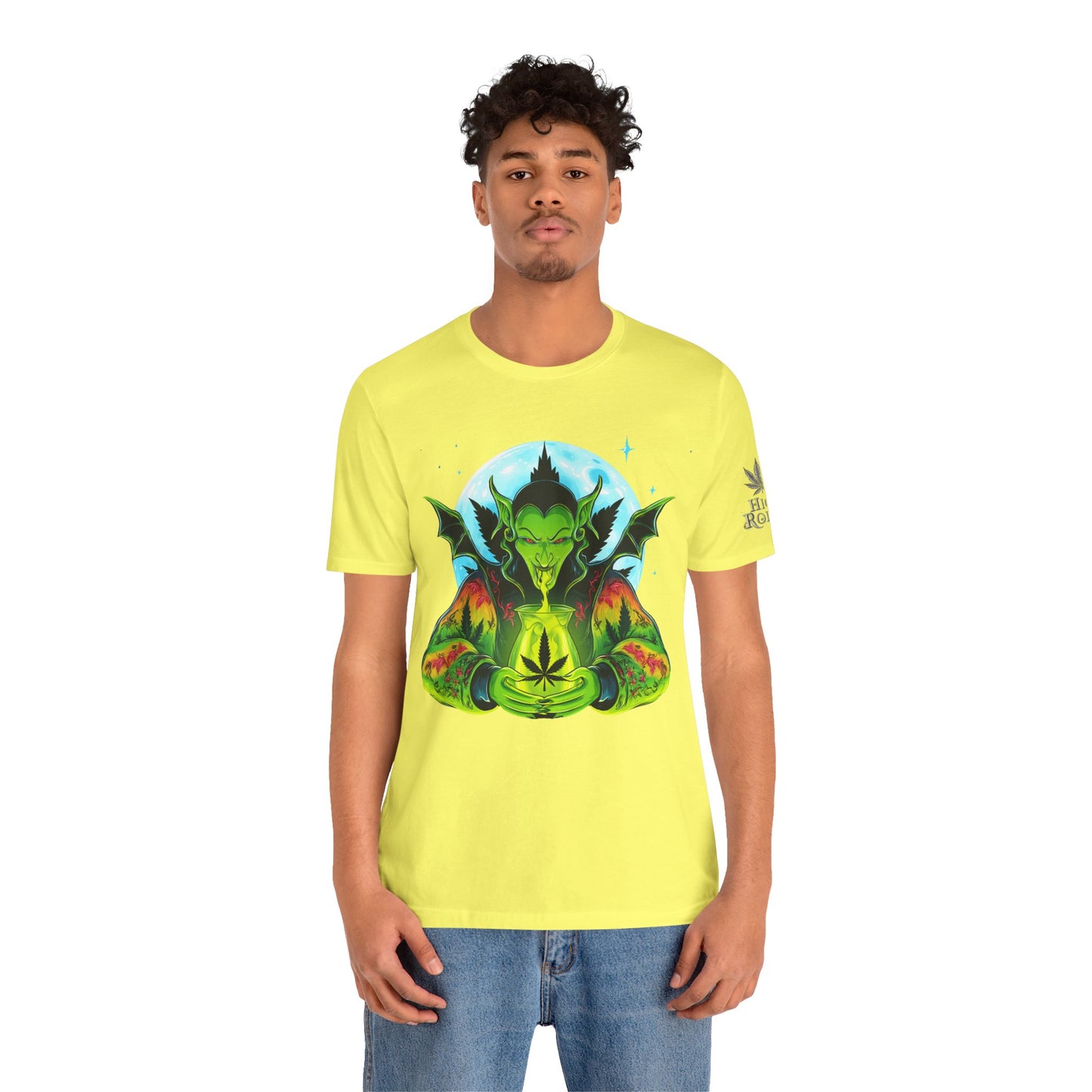 Mystic Dragon Guardian Cannabis Meditation T-Shirt - Premium Psychedelic 420 Apparel