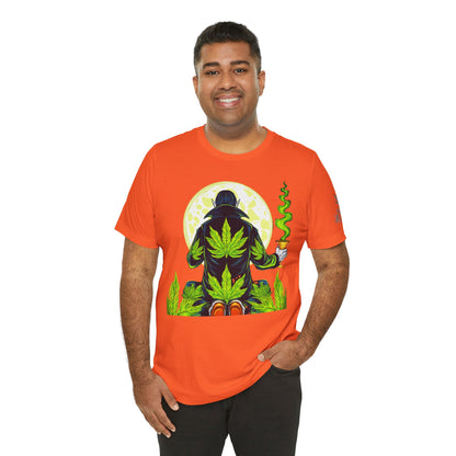 Luxury Gothic Cannabis Vampire T-Shirt - Premium Dark HIGH ROLLER Streetwear - Elevated Nocturnal 420 Fashion