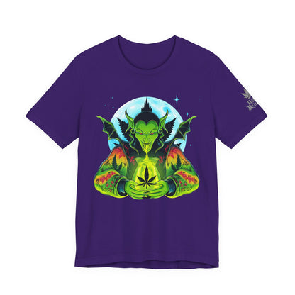 Mystic Dragon Guardian Cannabis Meditation T-Shirt - Premium Psychedelic 420 Apparel