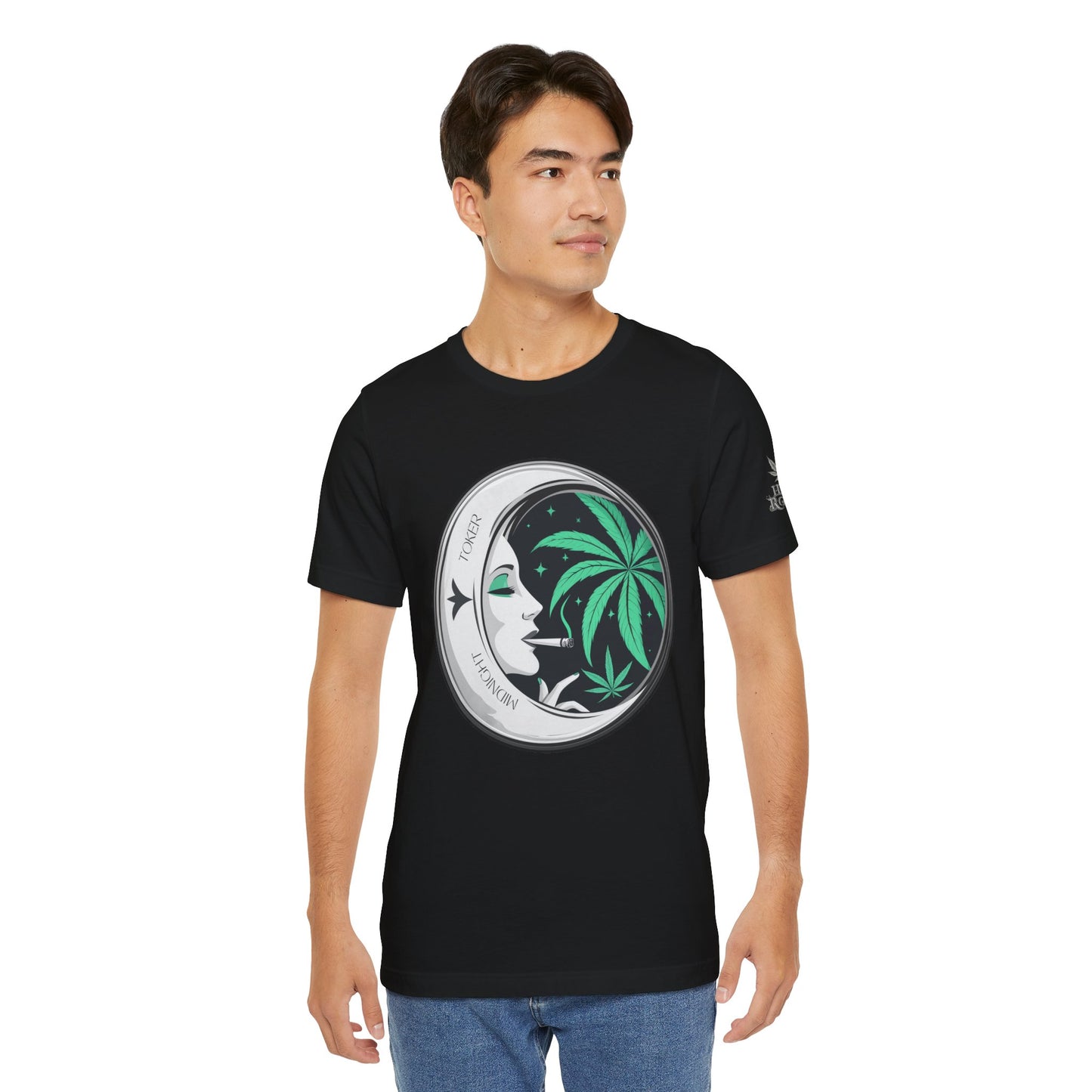 Toker Girl Coin Tee - Vintage Cannabis Portrait Art Design | High Roller