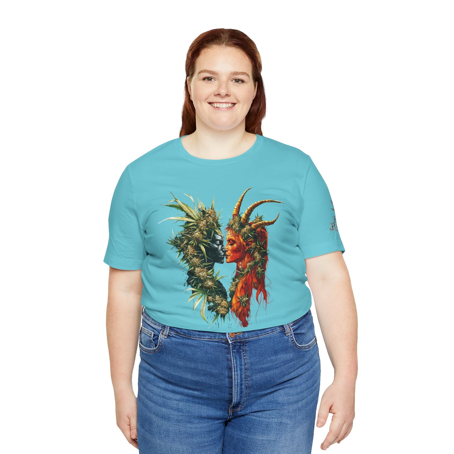 Sacred Union T-Shirt - Premium Airlume Cotton Cannabis Spirits Fantasy Art Tee