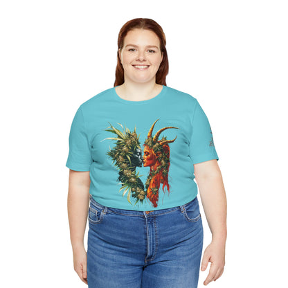 Sacred Union T-Shirt - Premium Airlume Cotton Cannabis Spirits Fantasy Art Tee