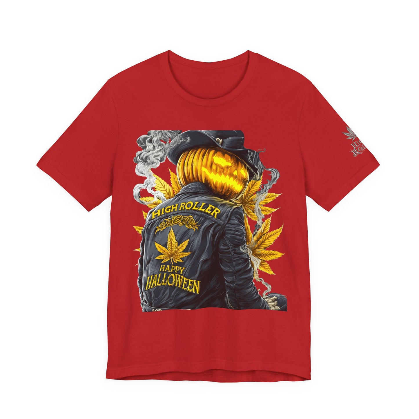 Halloween Witch Rider Cannabis T-Shirt - Premium Spooky 420 Biker Edition Apparel