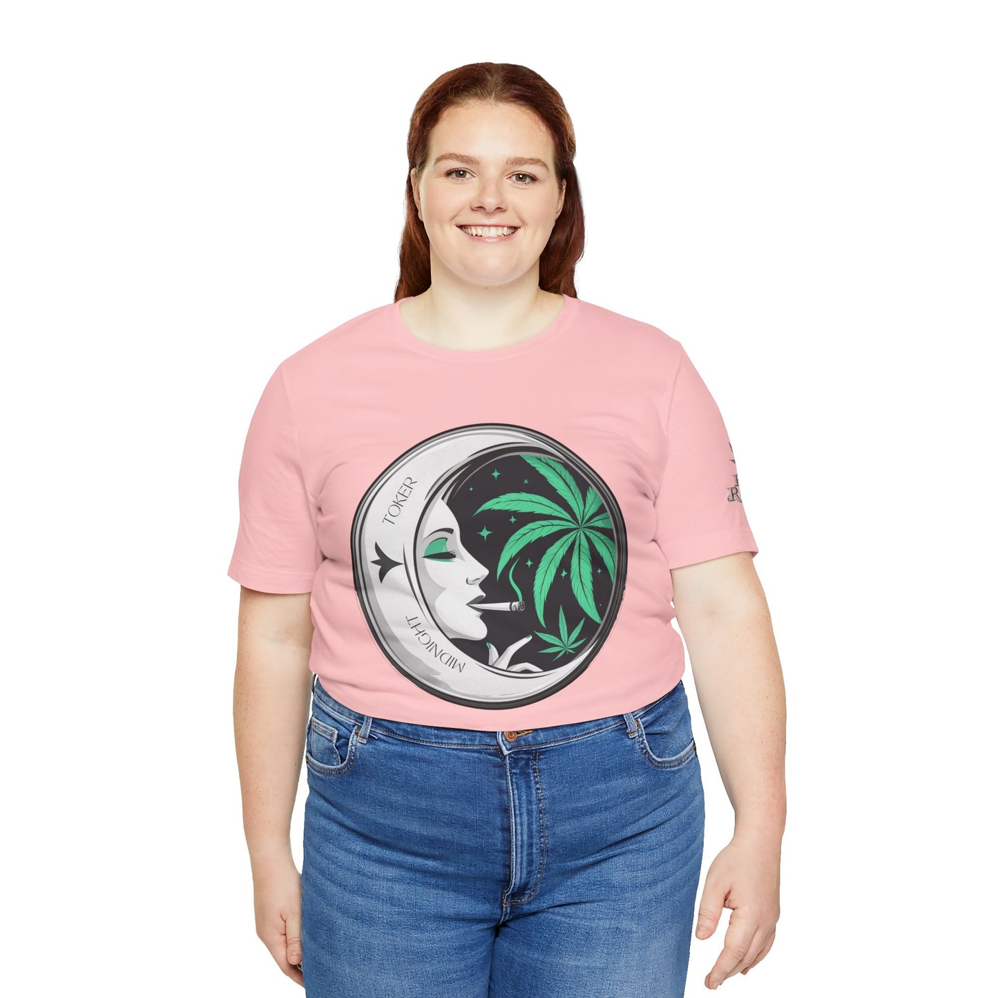 Toker Girl Coin Tee - Vintage Cannabis Portrait Art Design | High Roller