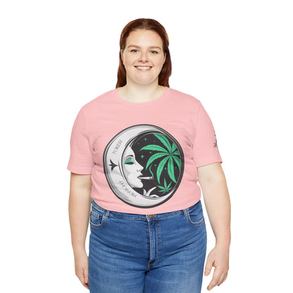 Toker Girl Coin Tee - Vintage Cannabis Portrait Art Design | High Roller