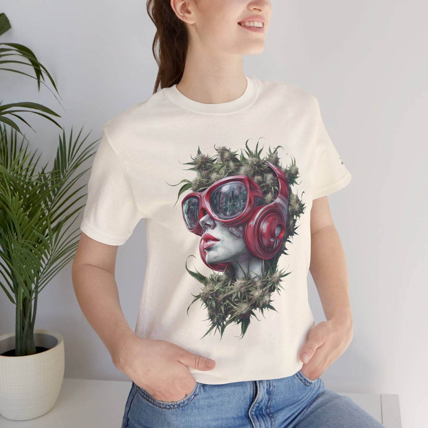 Vibes & Vision Tee - Premium Airlume Cotton Cannabis Culture Surreal Music Art