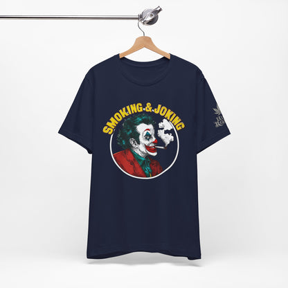 Smoking & Joking T-Shirt - Premium Airlume Cotton Cannabis Villain Pop Art Tee