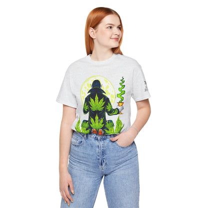 Luxury Gothic Cannabis Vampire T-Shirt - Premium Dark HIGH ROLLER Streetwear - Elevated Nocturnal 420 Fashion
