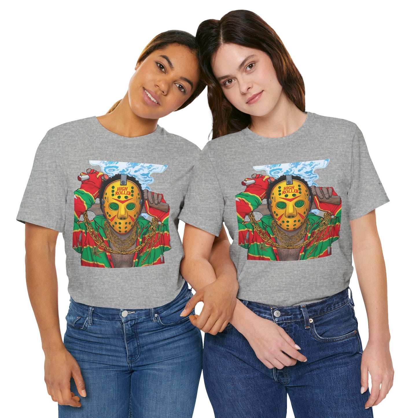 Horror Icon HIGH ROLLER T-Shirt - Premium Cannabis Slasher Culture Apparel"