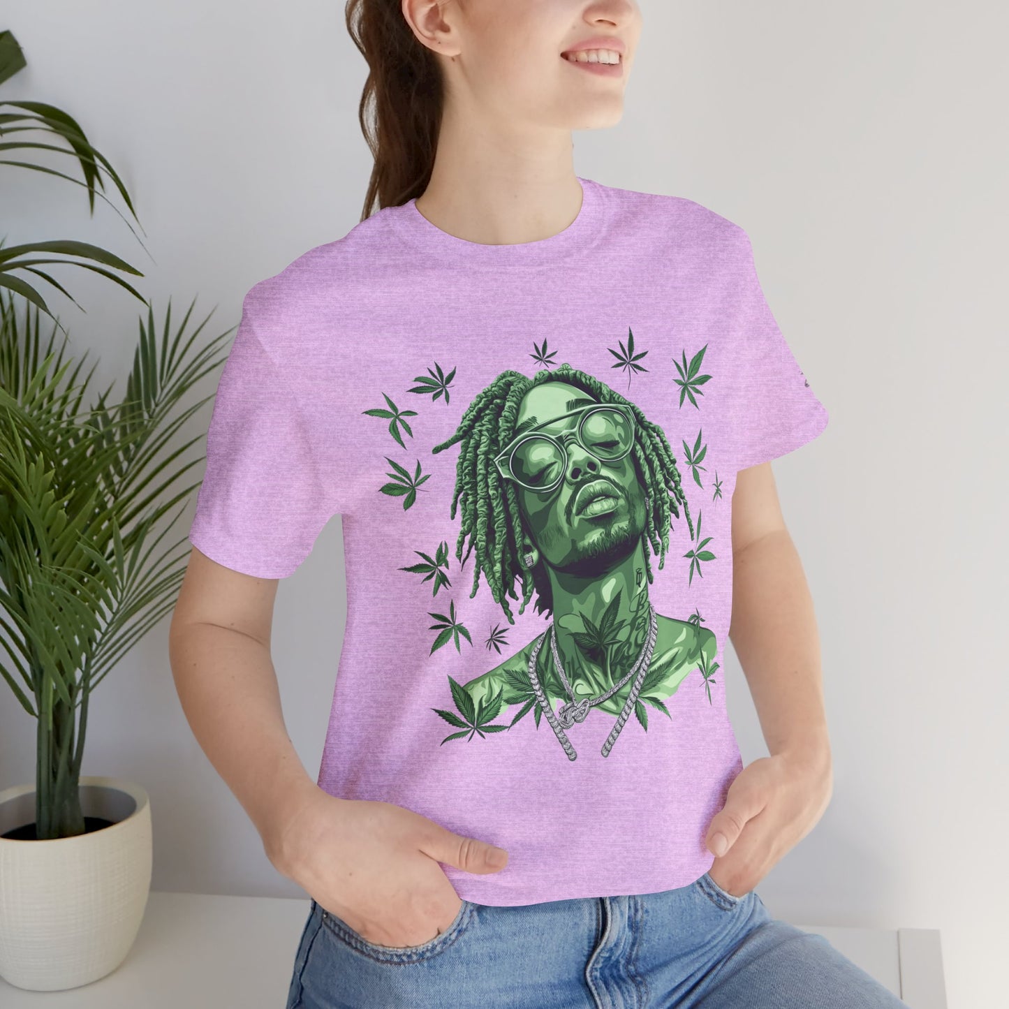 Elevated Vision Green Dream Tee - Premium Airlume Cotton Cannabis Culture Art