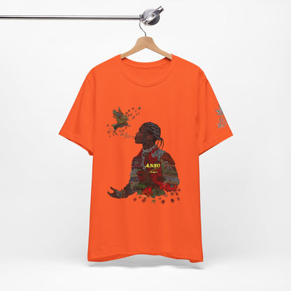 High Roller ANSO Freedom Eagle Cannabis T-Shirt - Premium 420 Artistic Double Exposure Urban Culture Liberation Apparel