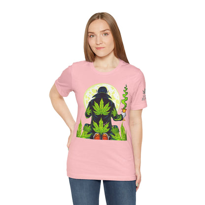 Luxury Gothic Cannabis Vampire T-Shirt - Premium Dark HIGH ROLLER Streetwear - Elevated Nocturnal 420 Fashion
