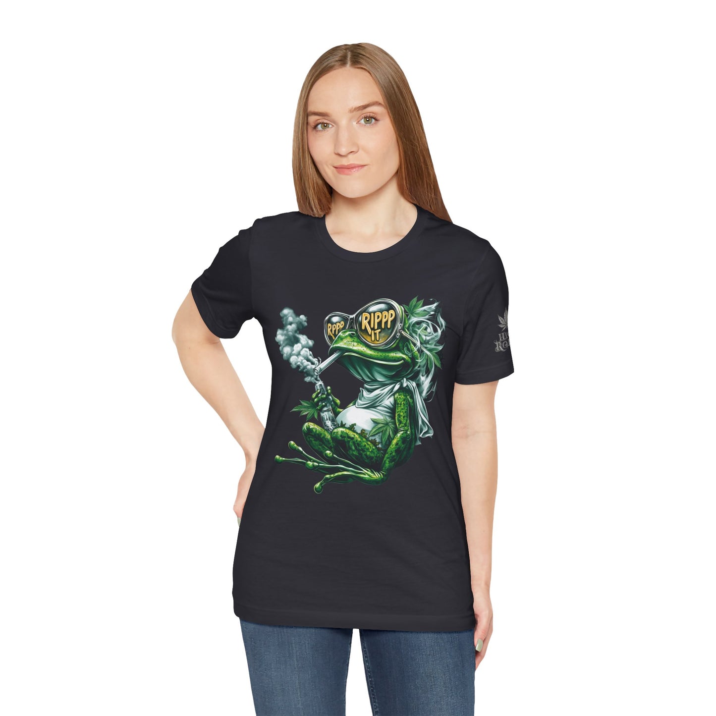 RIPPP IT Cosmic Frog Tee - Premium Airlume Cotton Cannabis Culture Streetwear
