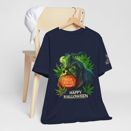 Cannabis Witch's Brew Halloween T-Shirt - Premium Spooky 420 Black Edition Apparel"