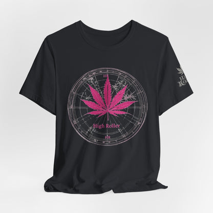 True North Tee - Premium Airlume Cotton Cannabis Culture Compass Navigation Art