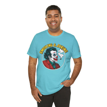 Smoking & Joking T-Shirt - Premium Airlume Cotton Cannabis Villain Pop Art Tee