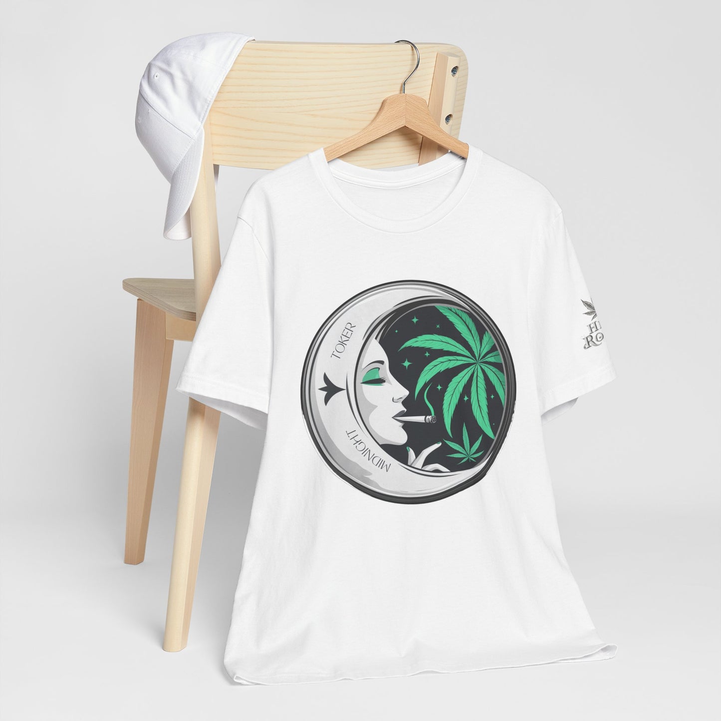 Toker Girl Coin Tee - Vintage Cannabis Portrait Art Design | High Roller