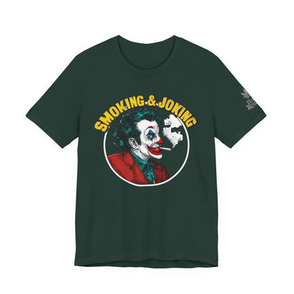 Smoking & Joking T-Shirt - Premium Airlume Cotton Cannabis Villain Pop Art Tee