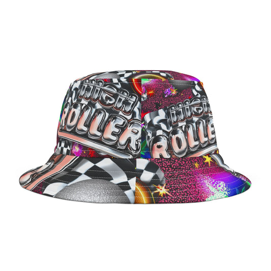 HIGH ROLLER Y2K Psychedelic Bucket Hat