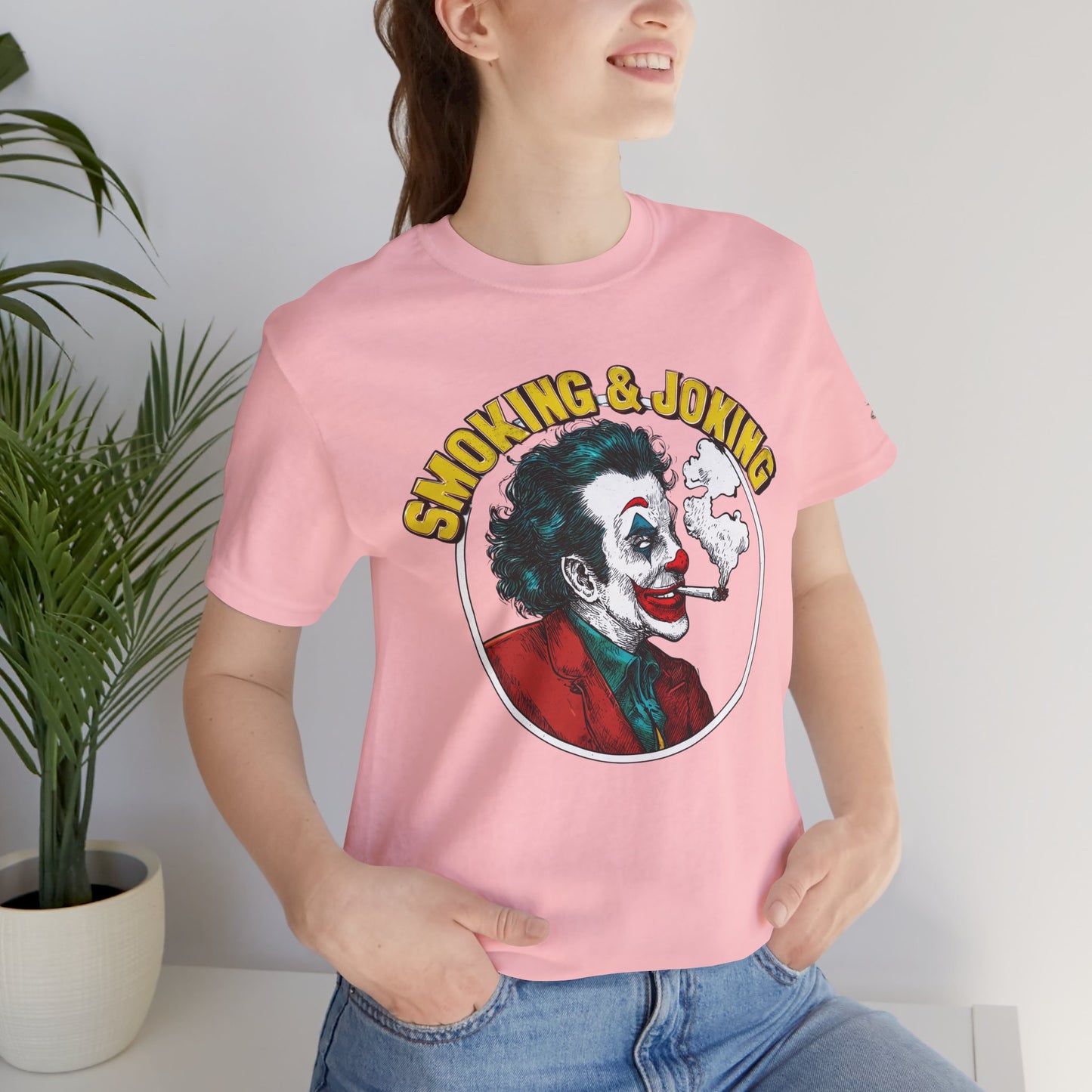 Smoking & Joking T-Shirt - Premium Airlume Cotton Cannabis Villain Pop Art Tee