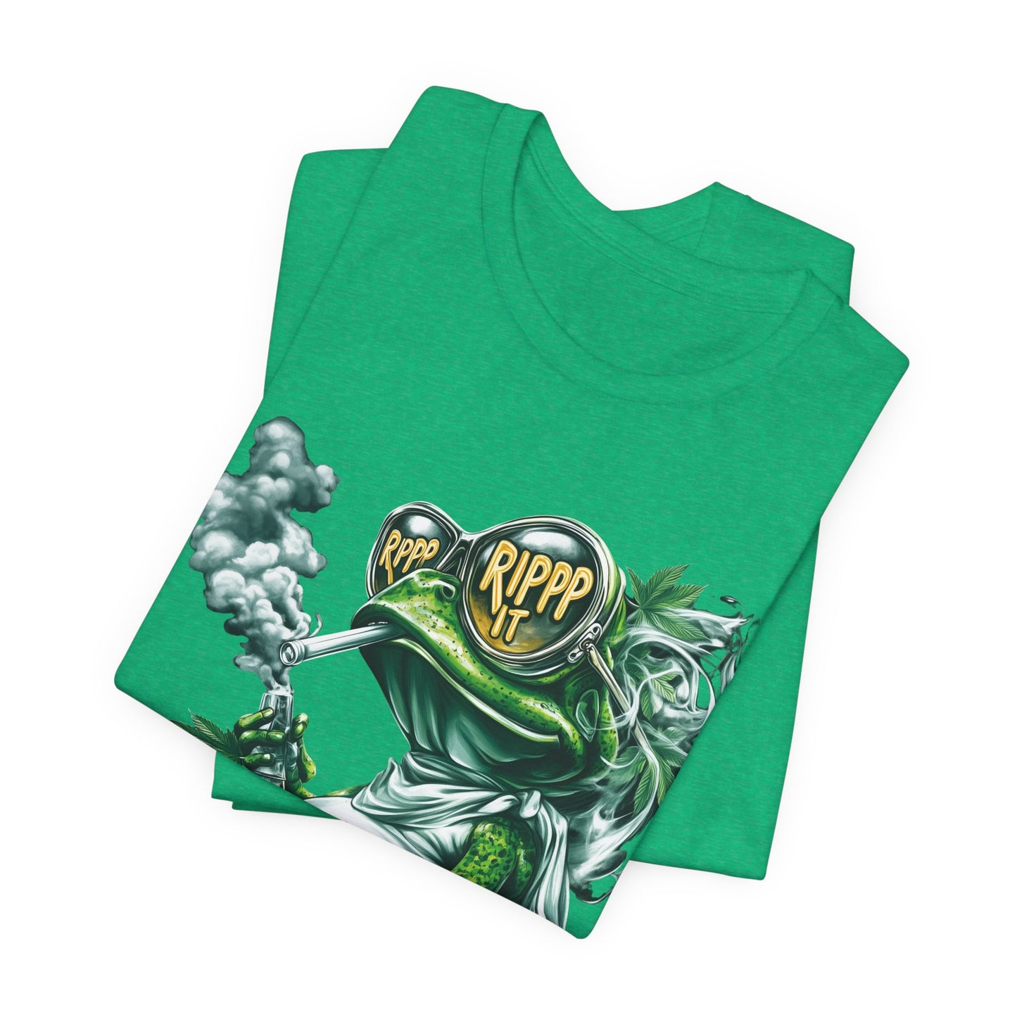 RIPPP IT Cosmic Frog Tee - Premium Airlume Cotton Cannabis Culture Streetwear