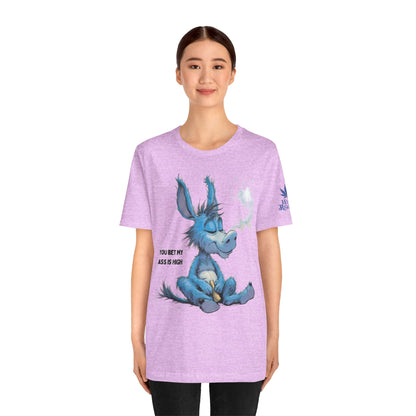 Blue Donkey Tee - Premium Airlume Cotton Cannabis Culture Humor Cartoon Art