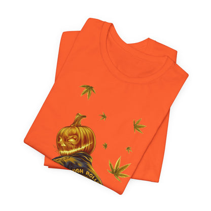 Pumpkin Head HIGH ROLLER Halloween T-Shirt - Premium Cannabis Culture Apparel
