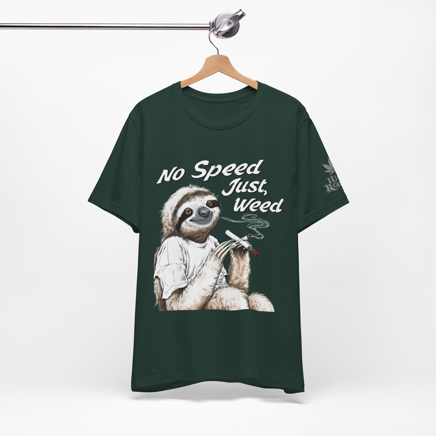 Slow Motion Tee - Premium Airlume Cotton Cannabis Culture Sloth Humor Art