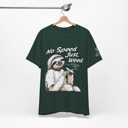 Slow Motion Tee - Premium Airlume Cotton Cannabis Culture Sloth Humor Art