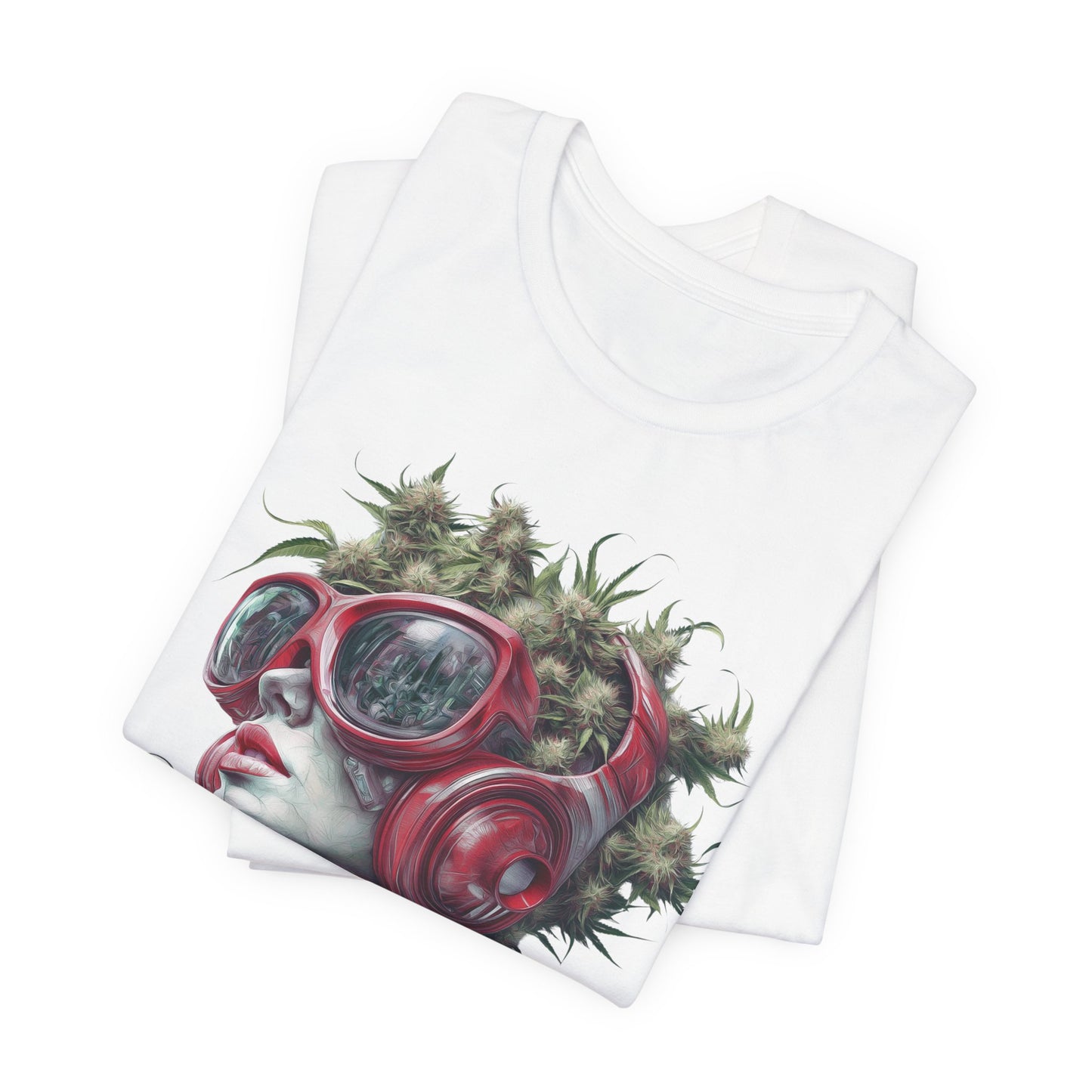 Vibes & Vision Tee - Premium Airlume Cotton Cannabis Culture Surreal Music Art