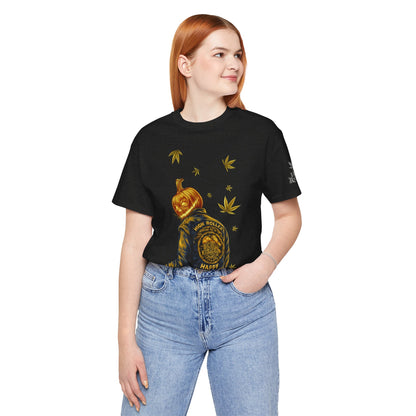 Pumpkin Head HIGH ROLLER Halloween T-Shirt - Premium Cannabis Culture Apparel
