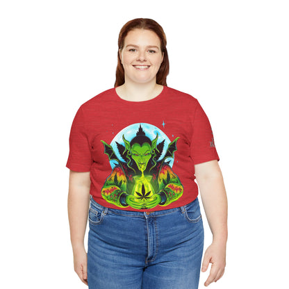 Mystic Dragon Guardian Cannabis Meditation T-Shirt - Premium Psychedelic 420 Apparel
