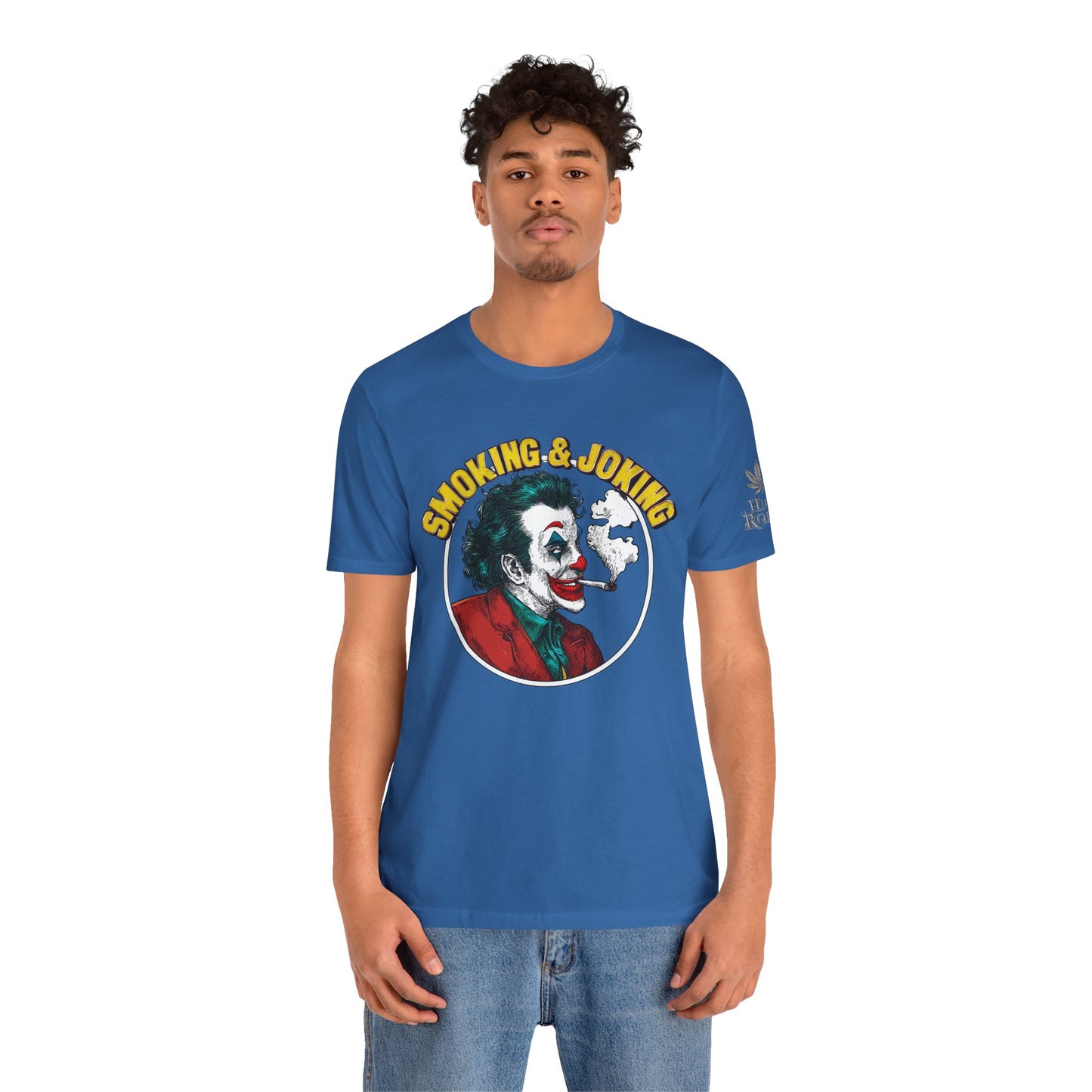 Smoking & Joking T-Shirt - Premium Airlume Cotton Cannabis Villain Pop Art Tee