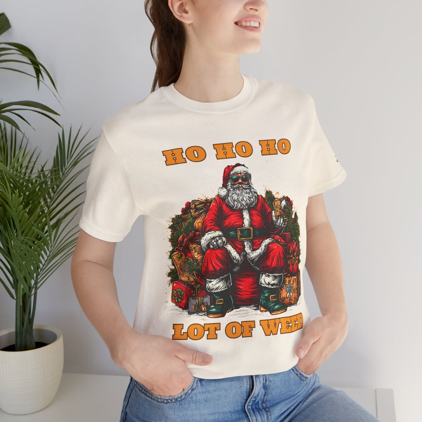 Ho Ho Ho Lot Of Weed Premium Cannabis Christmas T-Shirt