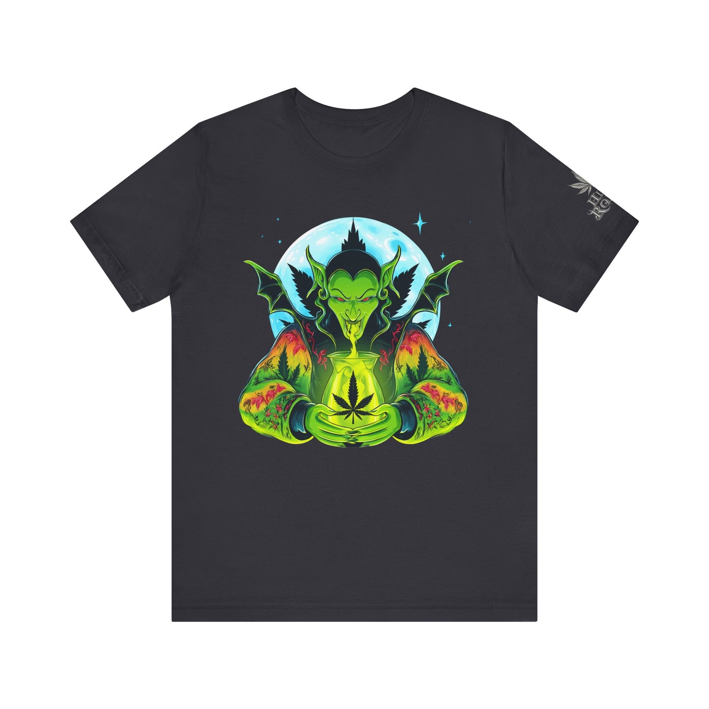 Mystic Dragon Guardian Cannabis Meditation T-Shirt - Premium Psychedelic 420 Apparel
