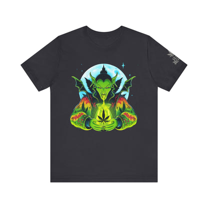 Mystic Dragon Guardian Cannabis Meditation T-Shirt - Premium Psychedelic 420 Apparel