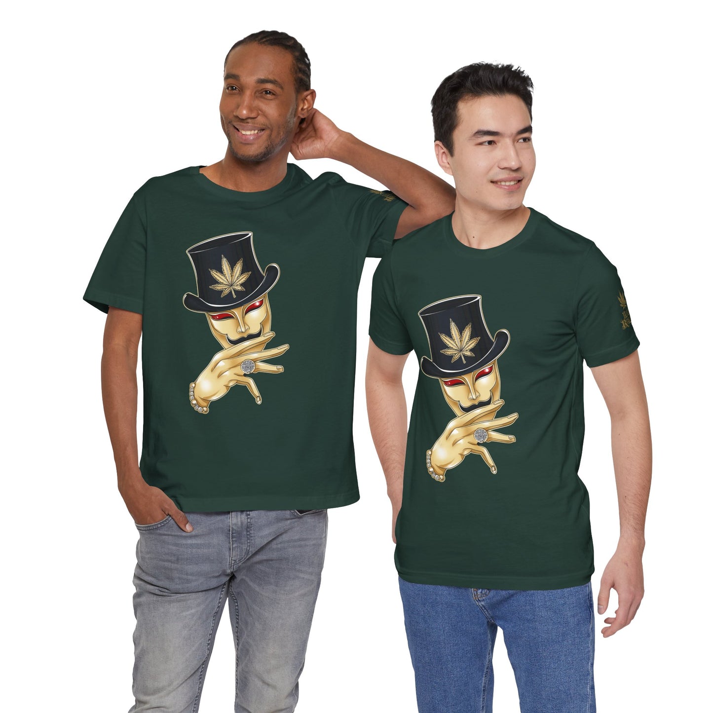 Golden Touch T-Shirt - Premium Airlume Cotton Cannabis Luxury Boss Art Tee