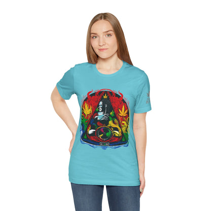 HIGH ROLLER Buddha Meditation Premium Cannabis Culture T-Shirt - Enlightenment Meets Electronic Music Luxury Streetwear