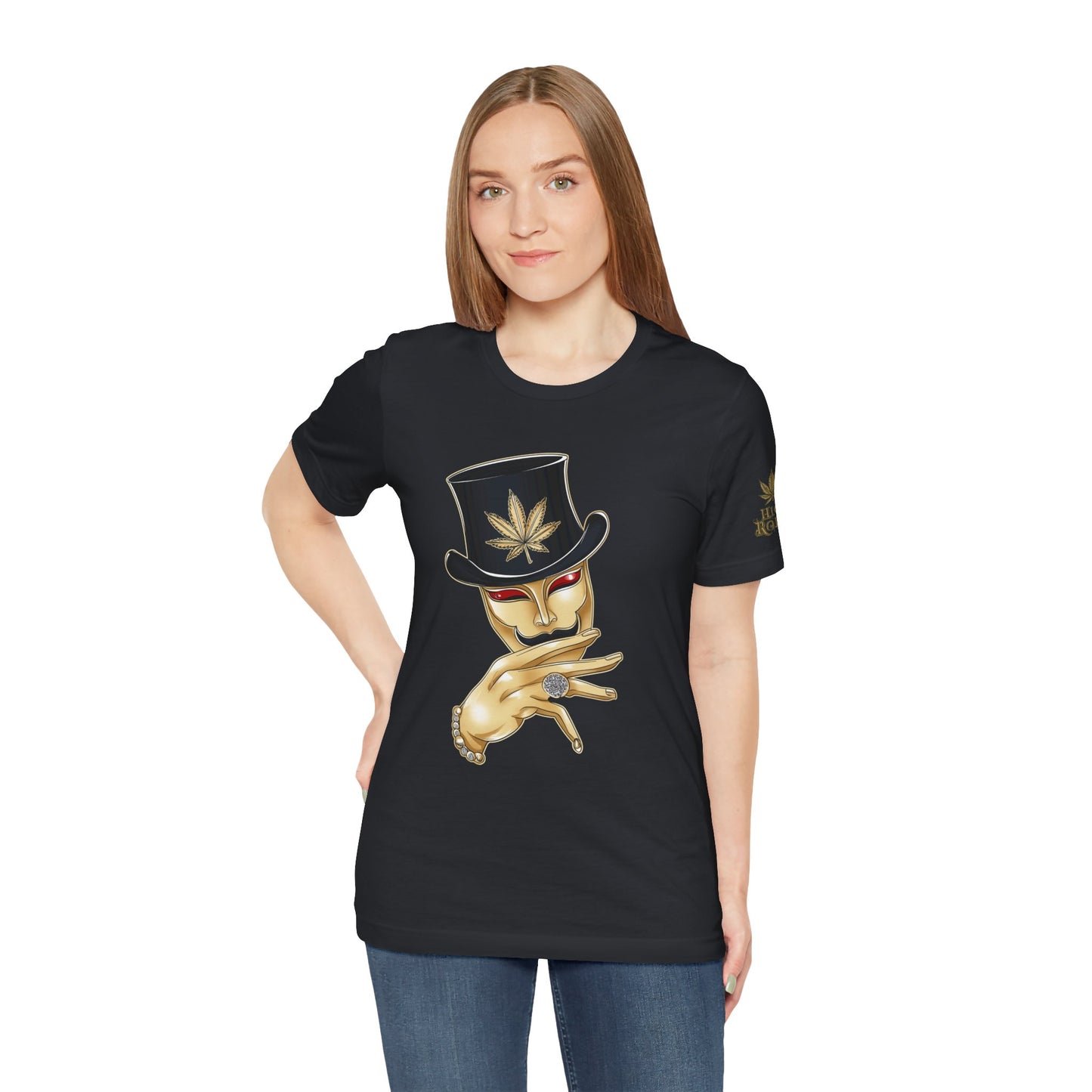 Golden Touch T-Shirt - Premium Airlume Cotton Cannabis Luxury Boss Art Tee