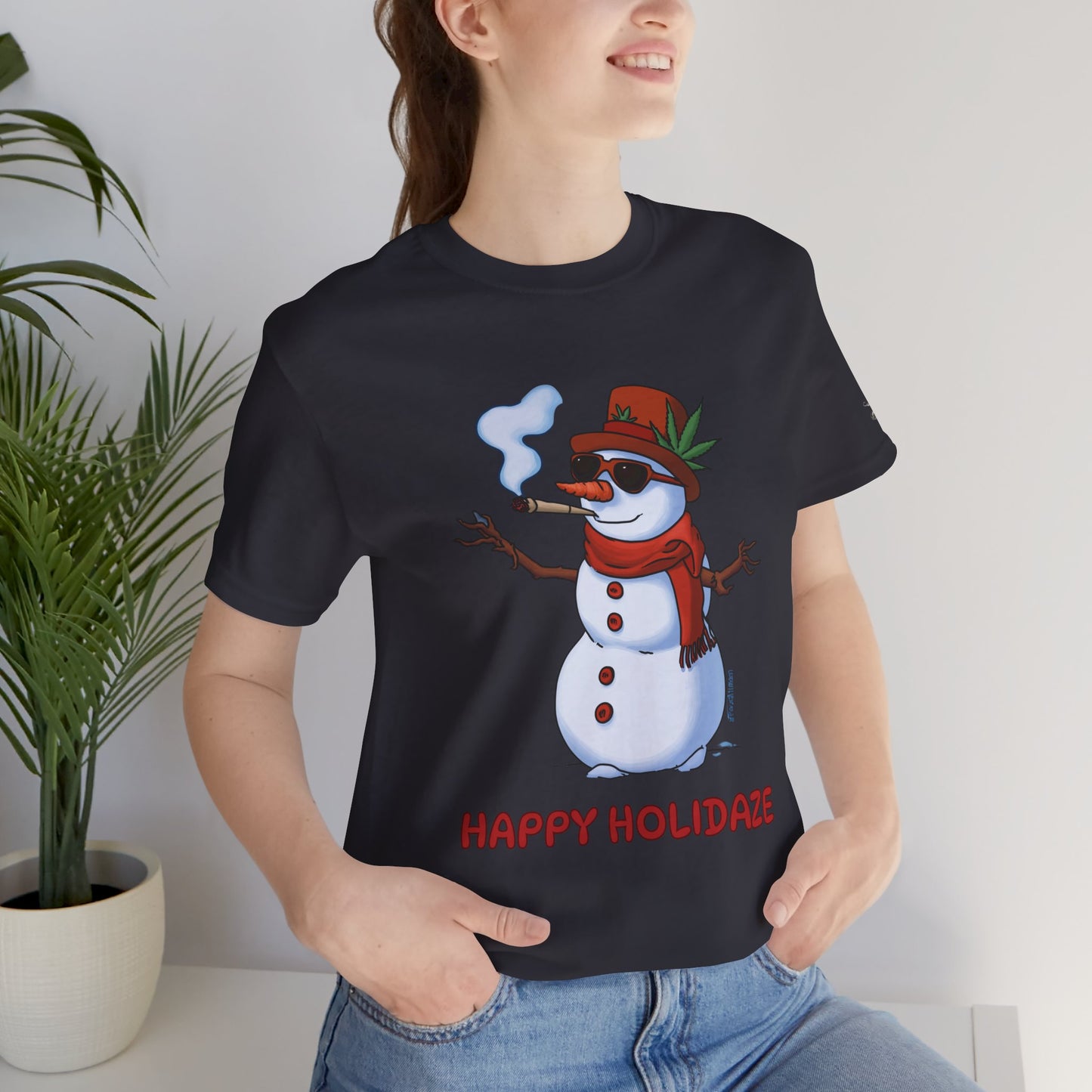 Happy Holidaze Premium Cannabis Christmas T-Shirt