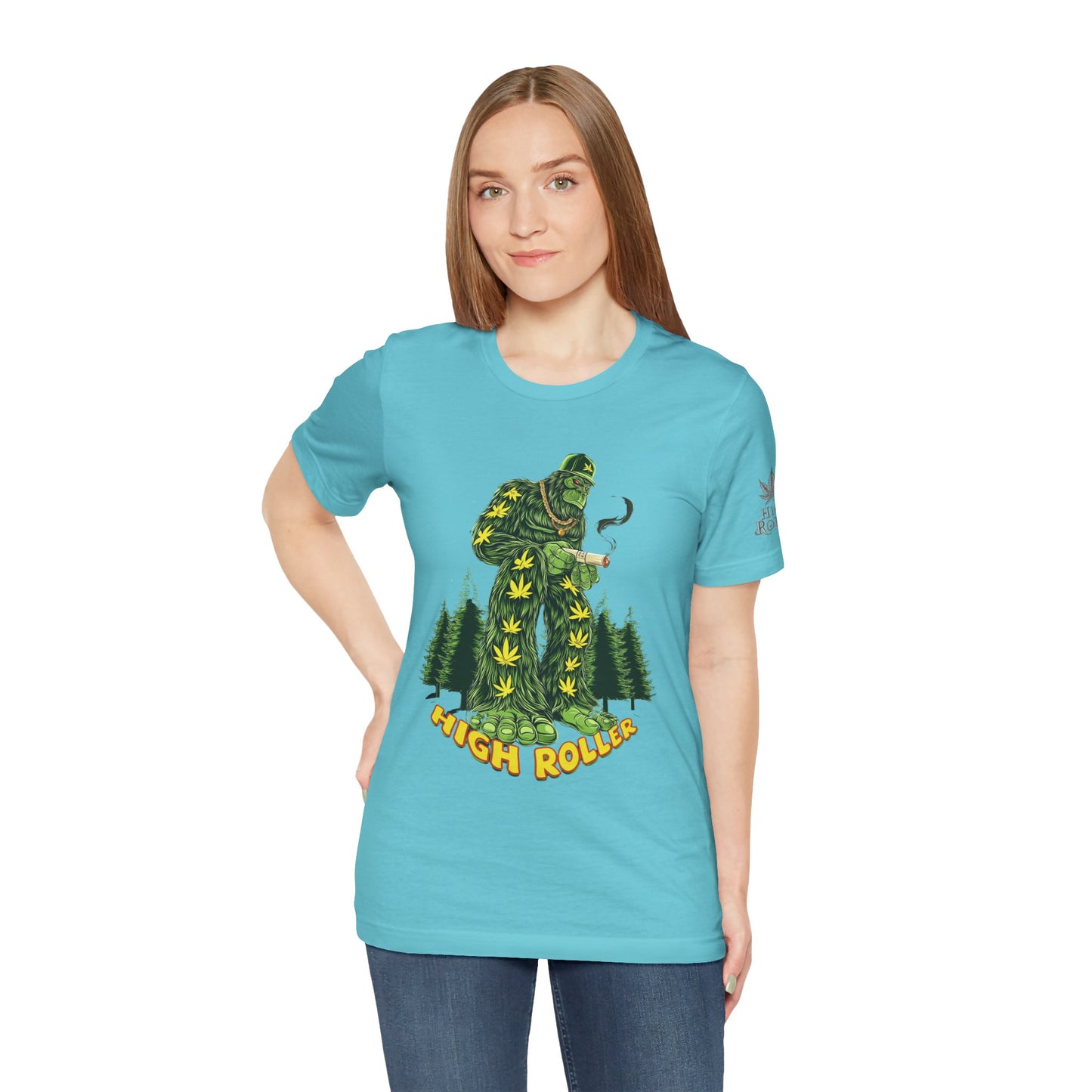 Cannabis Sasquatch Forest King T-Shirt - Premium Bigfoot 420 Lifestyle Apparel"