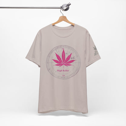 Cannabis Compass Tee - Navigation Leaf Art Design | High Roller