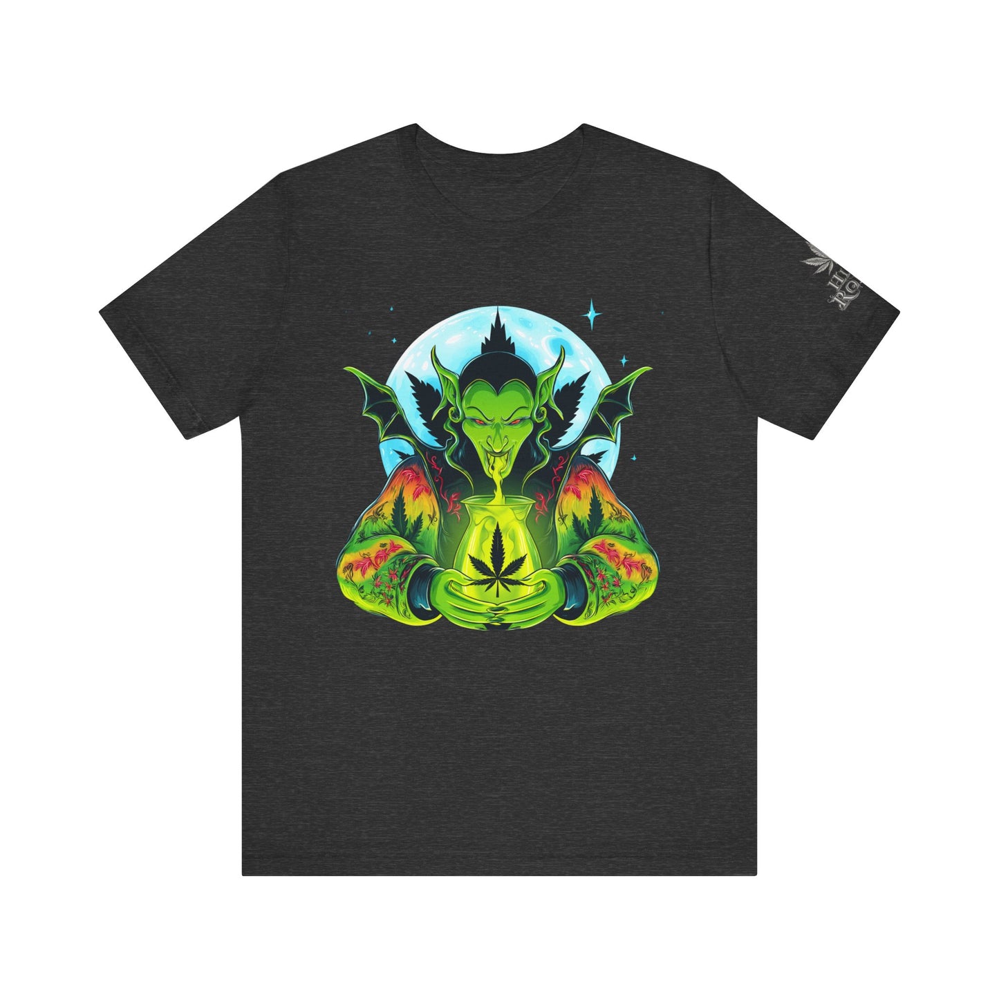 Mystic Dragon Guardian Cannabis Meditation T-Shirt - Premium Psychedelic 420 Apparel
