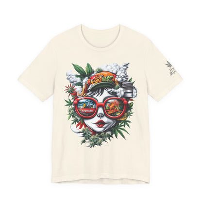 Vision Quest T-Shirt - Premium Airlume Cotton Cannabis Goddess Psychedelic Art Tee