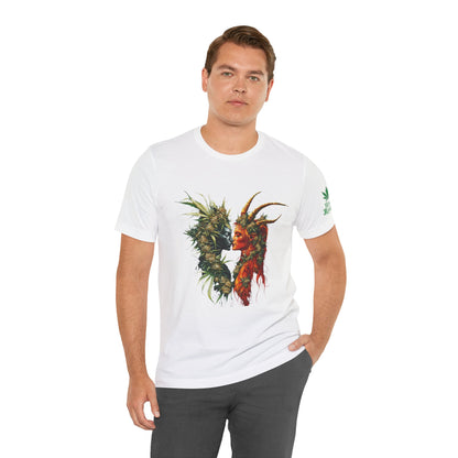 Cannabis Art Dual Face T-Shirt - Premium Unisex Cotton Tee
