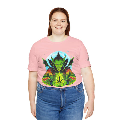 Mystic Dragon Guardian Cannabis Meditation T-Shirt - Premium Psychedelic 420 Apparel