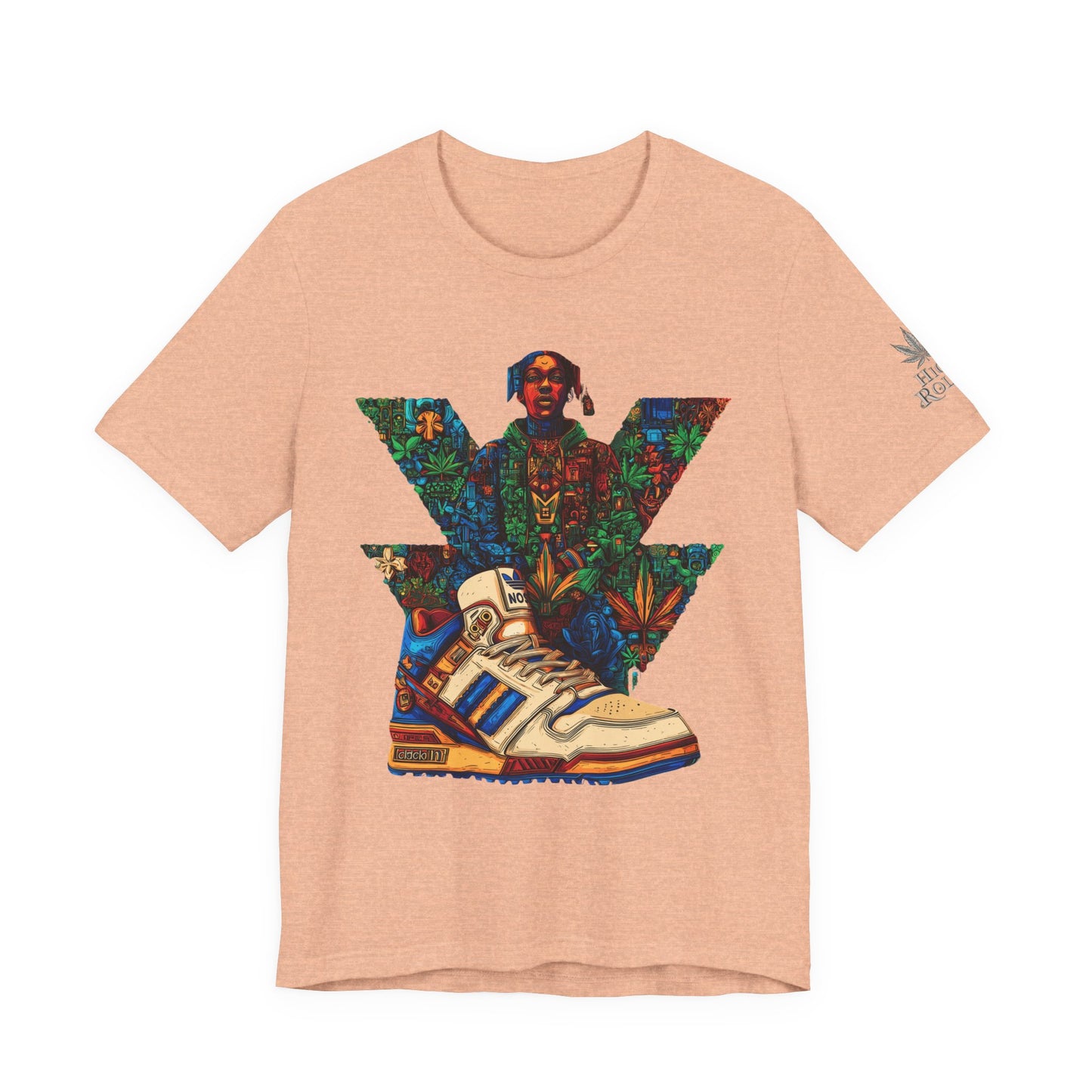 High Roller Trefoil Cannabis Sneaker T-Shirt - Premium 420 Hip-Hop Sneakerhead Street Culture Botanical Art Apparel